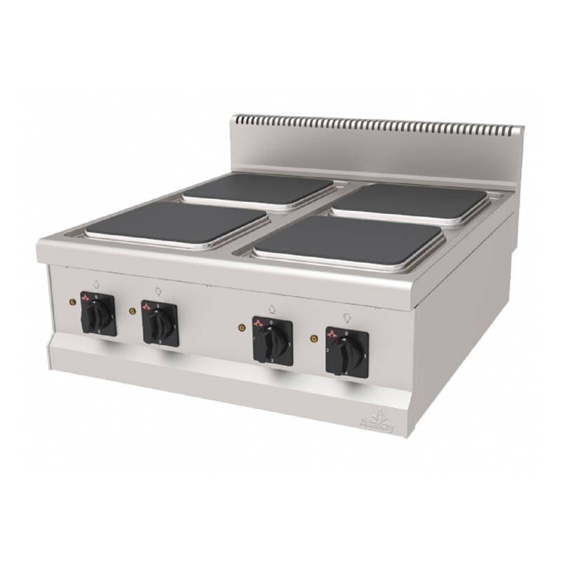 Atalay AEO-890S 900 Seri Set Üstü 4 Gözlü Ocak, Paslanmaz Çelik, Elektrikli - 1