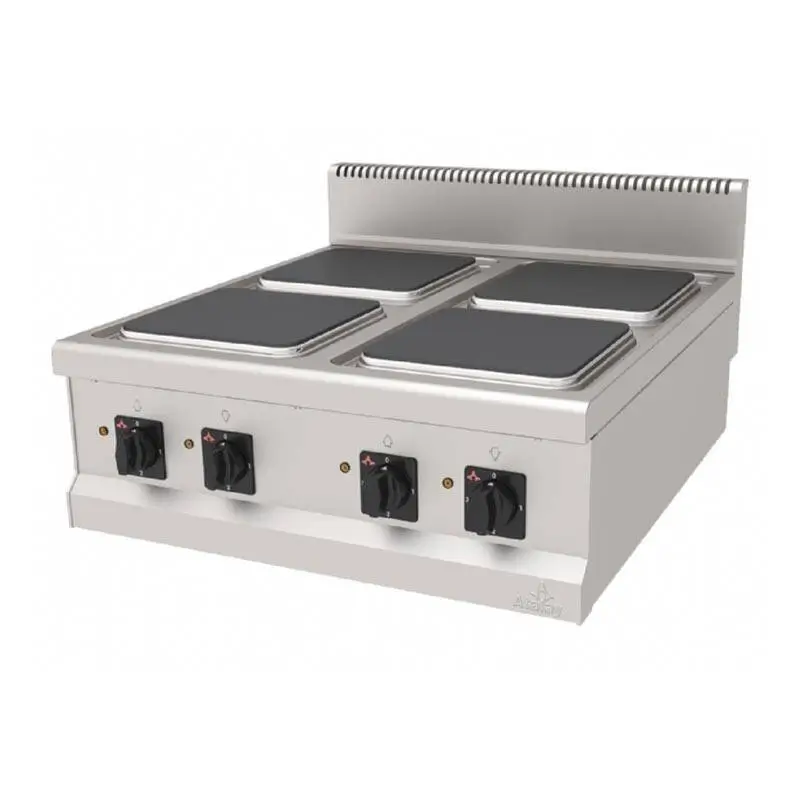 Atalay AEO-890S 900 Seri Set Üstü 4 Gözlü Ocak, Paslanmaz Çelik, Elektrikli - 1