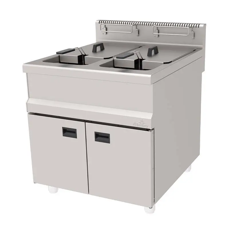 Atalay AGF-890 900 Seri Dolaplı İki Hazneli Fritöz, 2x30 Lt, Paslanmaz Çelik, Doğalgazlı - 1