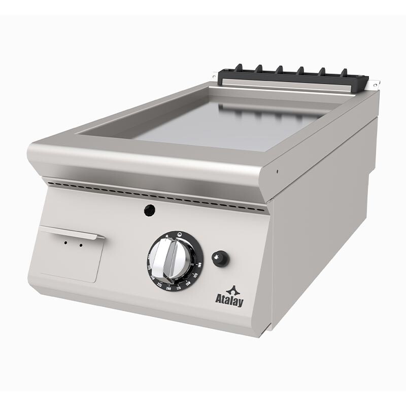 Atalay AGI-473-N-CR 730 Seri Set Üstü Nervürlü Izgara, Paslanmaz Çelik, 40x73x30 cm, Krom, Doğalgazlı - Atalay