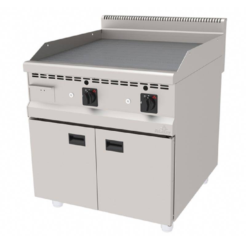Atalay AGI-890CR 900 Seri Düz Pleyt Izgara, Paslanmaz Çelik, 80x90 cm, Krom Yüzeyli, LPG'li - 1