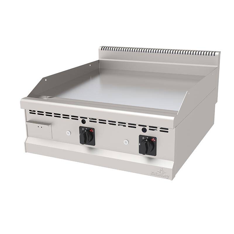 Atalay AGI-890SCR 900 Seri Setüstü Düz Pleyt Izgara, Paslanmaz Çelik, 80x90 cm, Krom Yüzeyli, LPG'li - 1