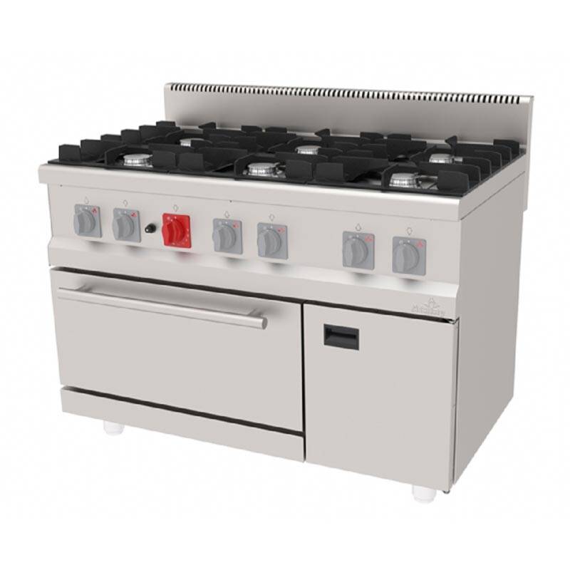 Atalay AGK-1270 700 Seri 4 Ocaklı Kuzine, 6x22 cm, Paslanmaz Çelik, LPG'li - 1
