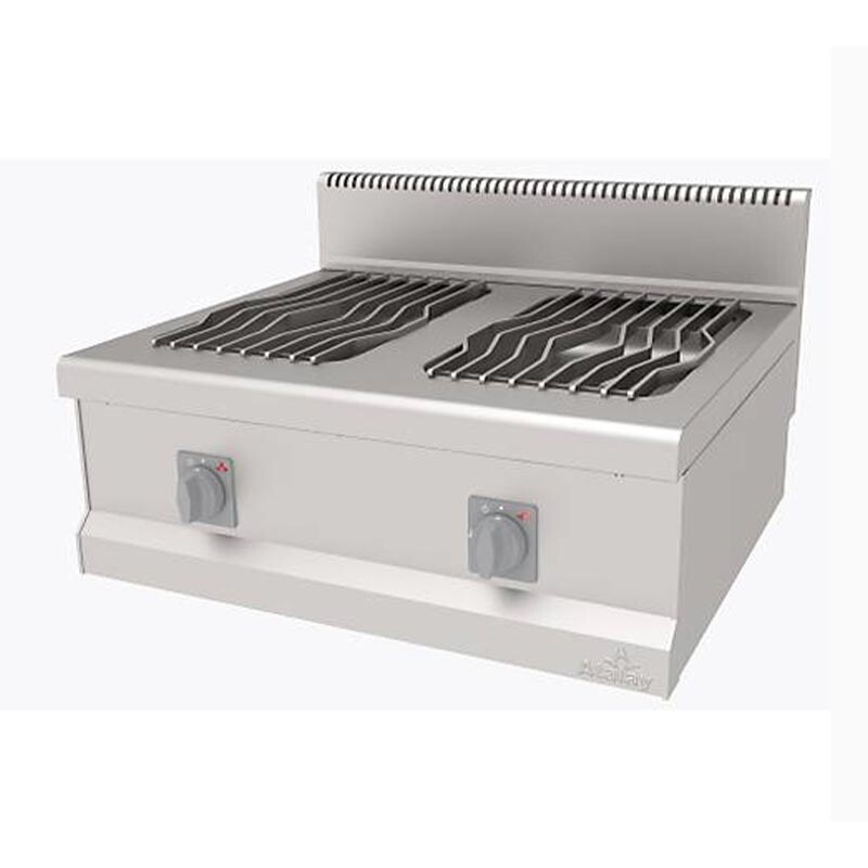 Atalay AGO-870Y 700 Seri Set Üstü 2 Brülörlü Yanyana Ocak, Paslanmaz Çelik, LPG'li - Atalay