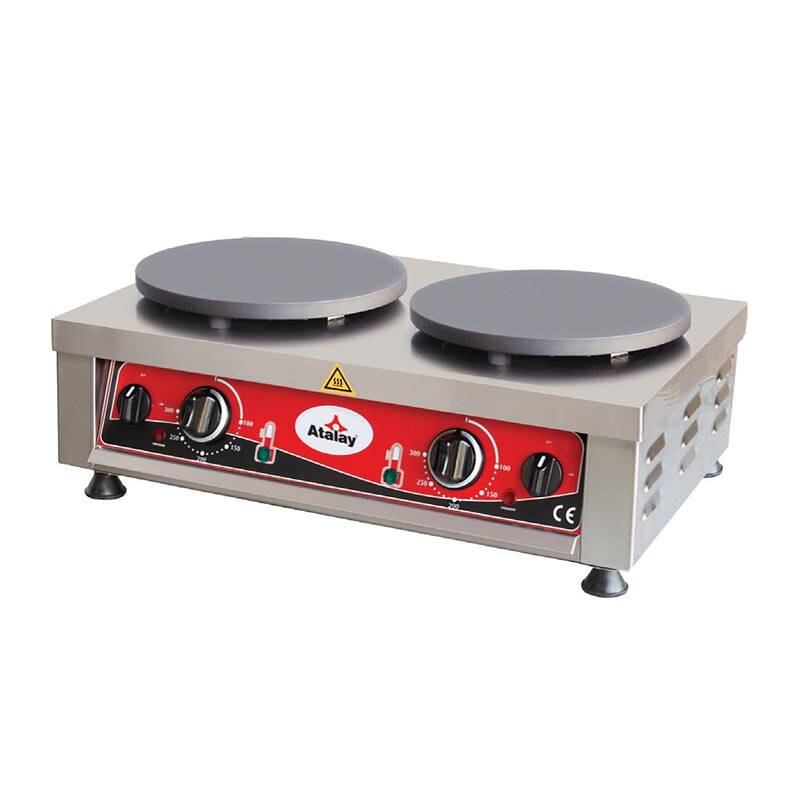 Atalay AKM-4002 Çiftli Krep Makinesi, Paslanmaz Çelik, Elektrikli - 1