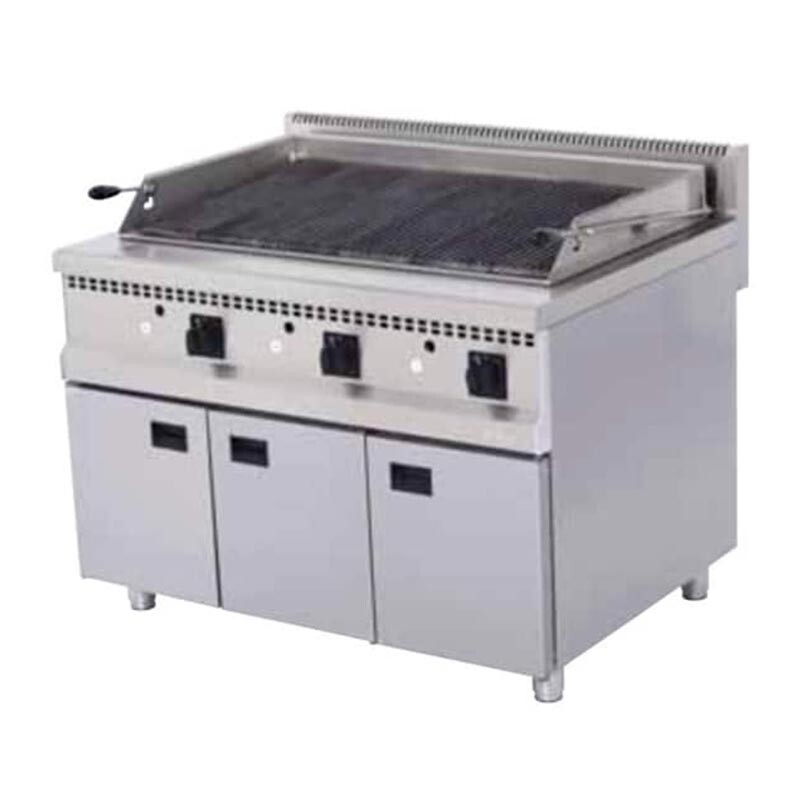 Atalay ALI-1290 900 Seri Dolaplı Su Çekmeceli Lavataşlı Döküm Izgara, Paslanmaz Çelik, 120x90 cm, Doğalgazlı - Atalay