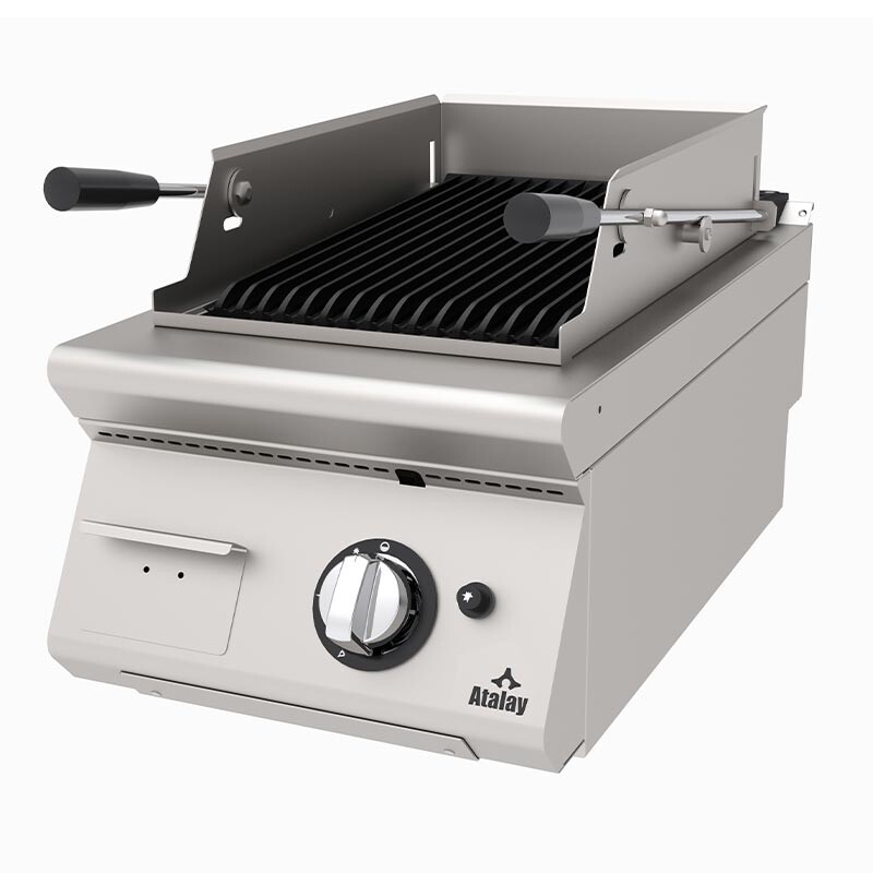 Atalay ALI-473 730 Seri Set Üstü Lavataşlı Izgara, Paslanmaz Çelik, 40x73 cm, Doğalgazlı - Atalay