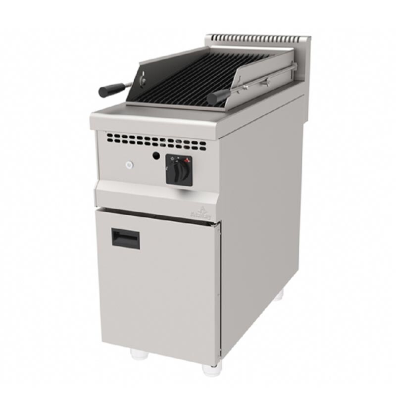 Atalay ALI-490 900 Seri Dolaplı Su Çekmeceli Lavataşlı Döküm Izgara, Paslanmaz Çelik, 40x90 cm, Doğalgazlı - Atalay