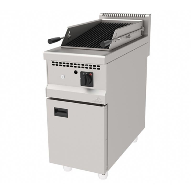 Atalay ALI-490 900 Seri Dolaplı Su Çekmeceli Lavataşlı Döküm Izgara, Paslanmaz Çelik, 40x90 cm, LPG'li - Atalay