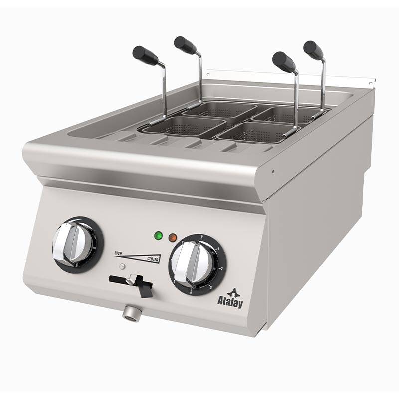 Atalay AMP-473 730 Seri Makarna Haşlama Makinesi, 4 Sepetli, Paslanmaz Çelik, Elektrikli - 1