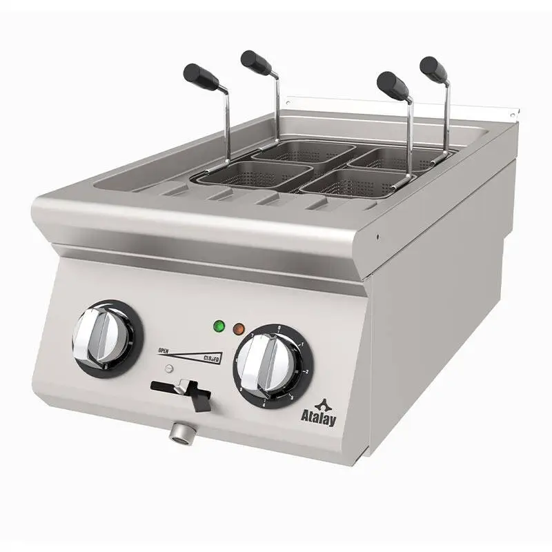 Atalay AMP-473 730 Seri Makarna Haşlama Makinesi, 4 Sepetli, Paslanmaz Çelik, Elektrikli - 1