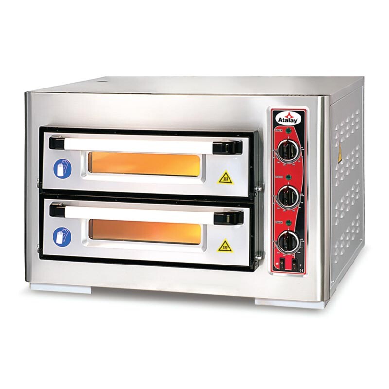 Atalay APF-40-2 20cm x 4 Pizza Kapasiteli İki Katlı Pizza Fırını, Elektrikli - 1