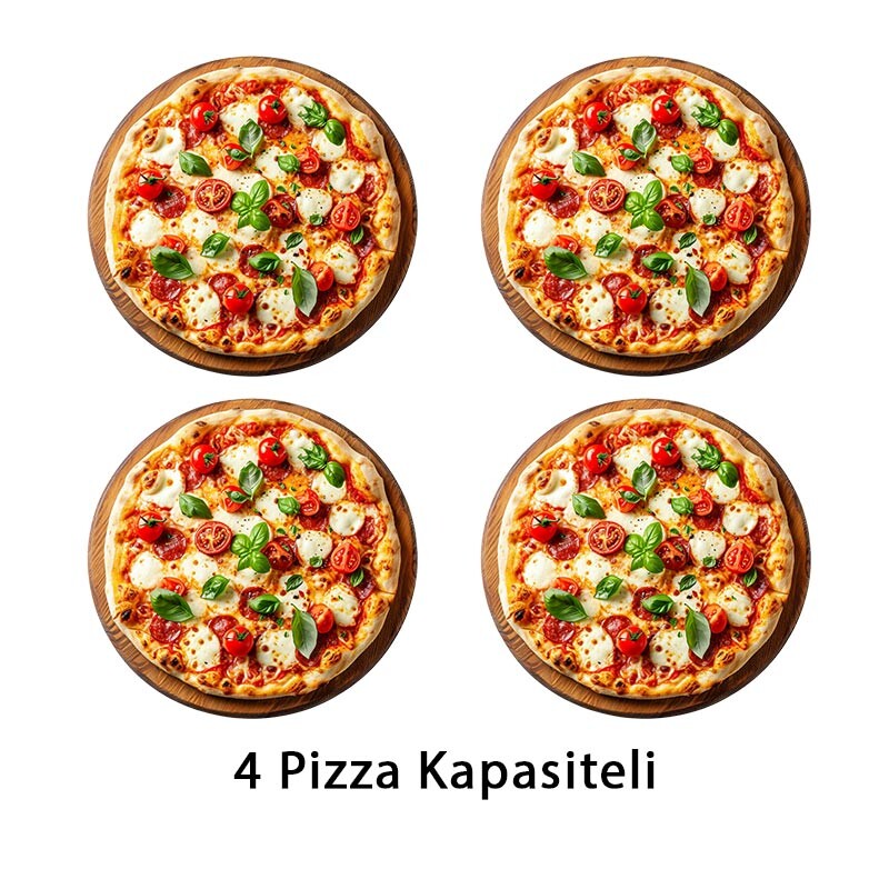 Atalay APF-40-2 20cm x 4 Pizza Kapasiteli İki Katlı Pizza Fırını, Elektrikli - 2