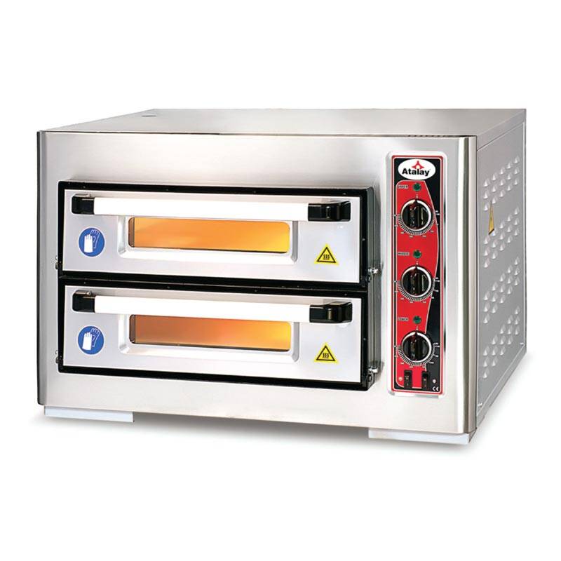 Atalay APF-50-2 24 cm x 8 Pizza Kapasiteli İki Katlı Pizza Fırını, Elektrikli, 6 Kw - 1