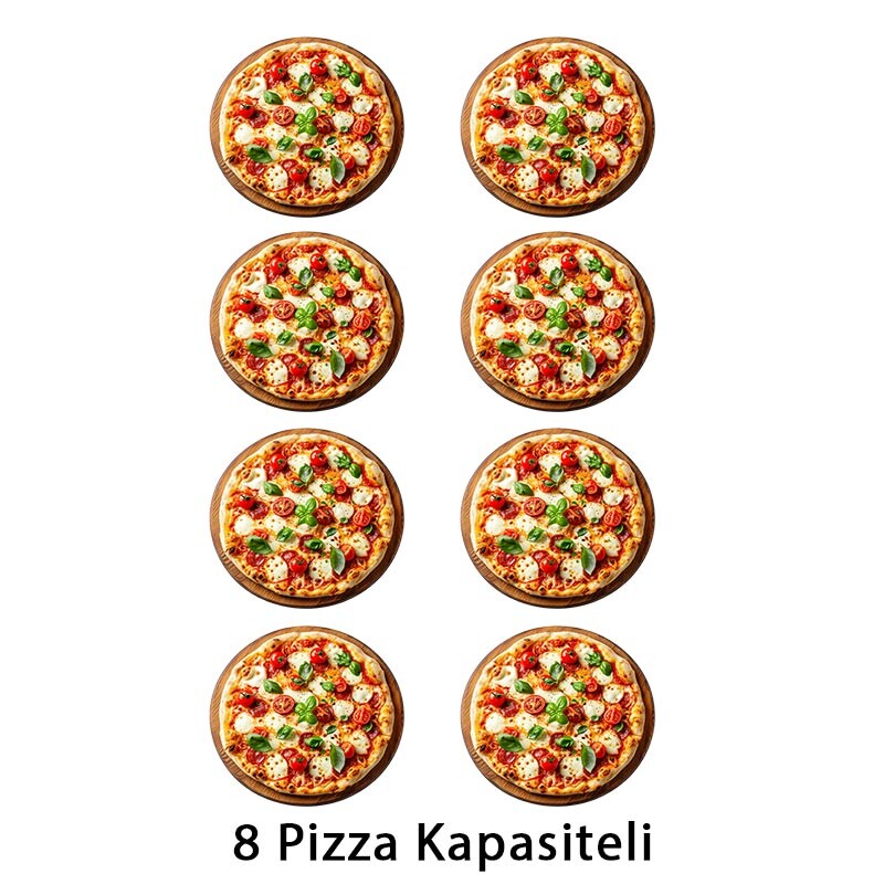 Atalay APF-50-2 24 cm x 8 Pizza Kapasiteli İki Katlı Pizza Fırını, Elektrikli, 6 Kw - 2
