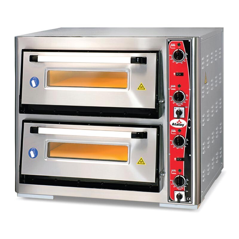 Atalay APF-62-2 30 cm x 8 Pizza Kapasiteli İki Katlı Pizza Fırını, Elektrikli - 1