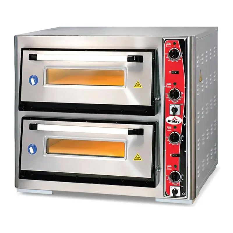 Atalay APF-62-2 30 cm x 8 Pizza Kapasiteli İki Katlı Pizza Fırını, Elektrikli - 1