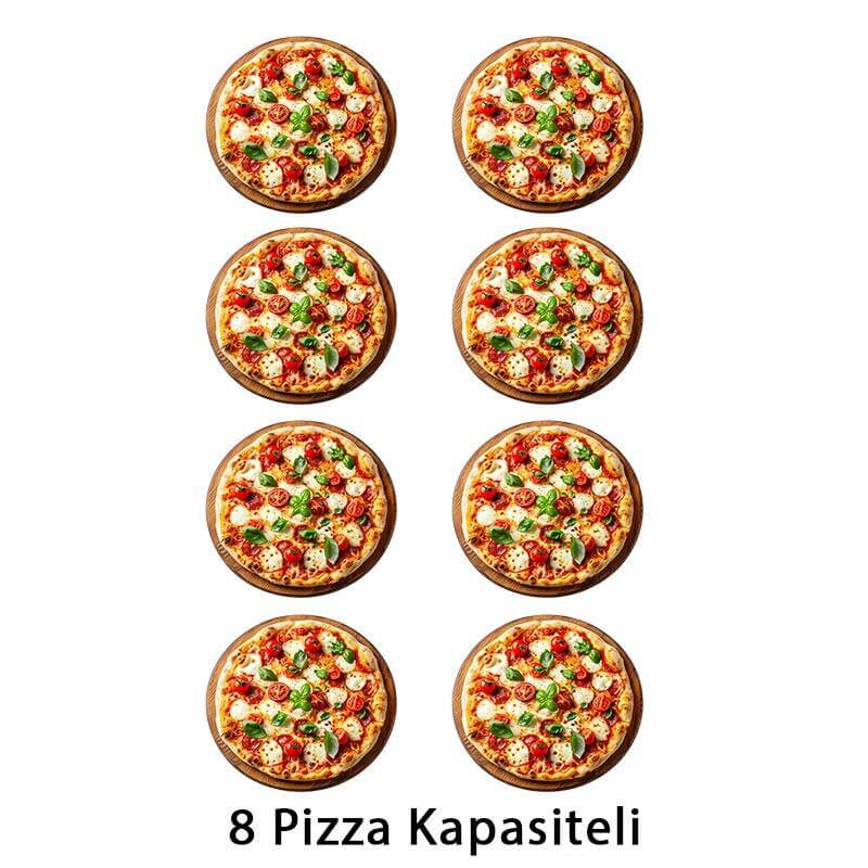 Atalay APF-62-2 30 cm x 8 Pizza Kapasiteli İki Katlı Pizza Fırını, Elektrikli - 2