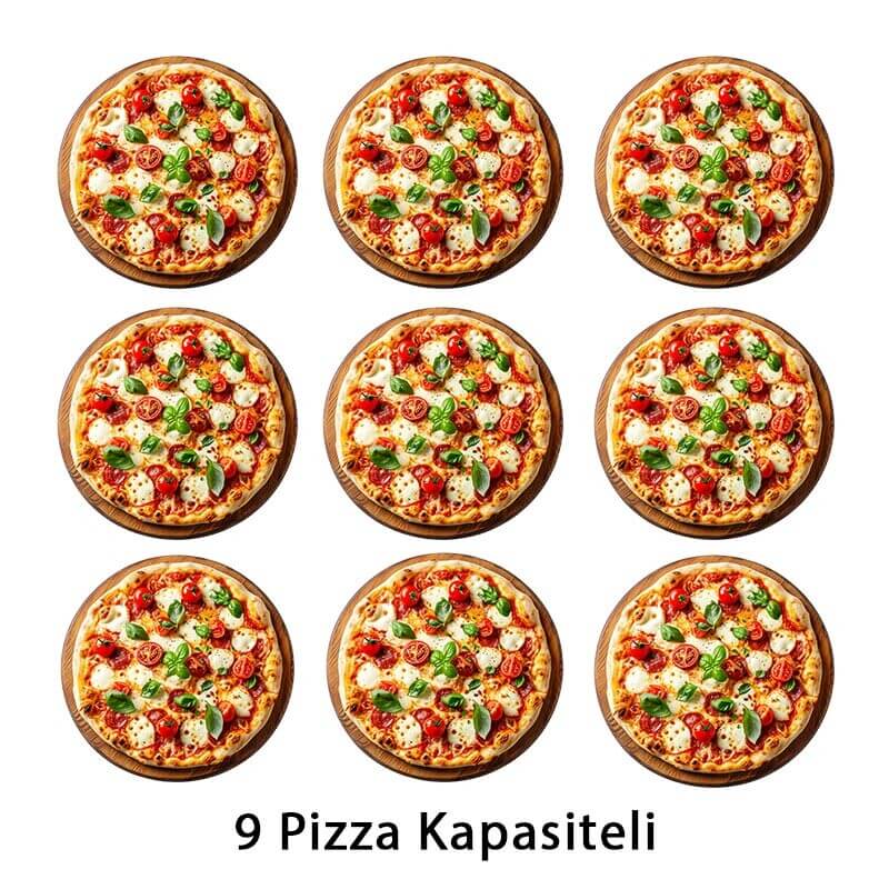 Atalay APF-92-1 30 cm x 9 Pizza Kapasiteli Tek Katlı Pizza Fırını, Elektrikli, 8 Kw - Atalay (1)