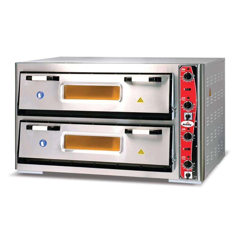 Atalay APF-92-2 30 cm x 18 Pizza Kapasiteli İki Katlı Pizza Fırını, Elektrikli - 1
