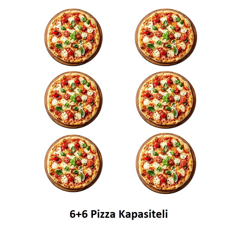 Atalay APF-962-2 30 cm x 12 adet Pizza Kapasiteli İki Katlı Pizza Fırını, Elektrikli - 2