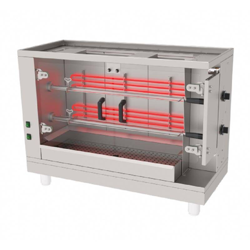 Atalay APMG-02 Piliç Çevirme Makinesi, 2 Şişli, Paslanmaz Çelik, LPG'li - 1