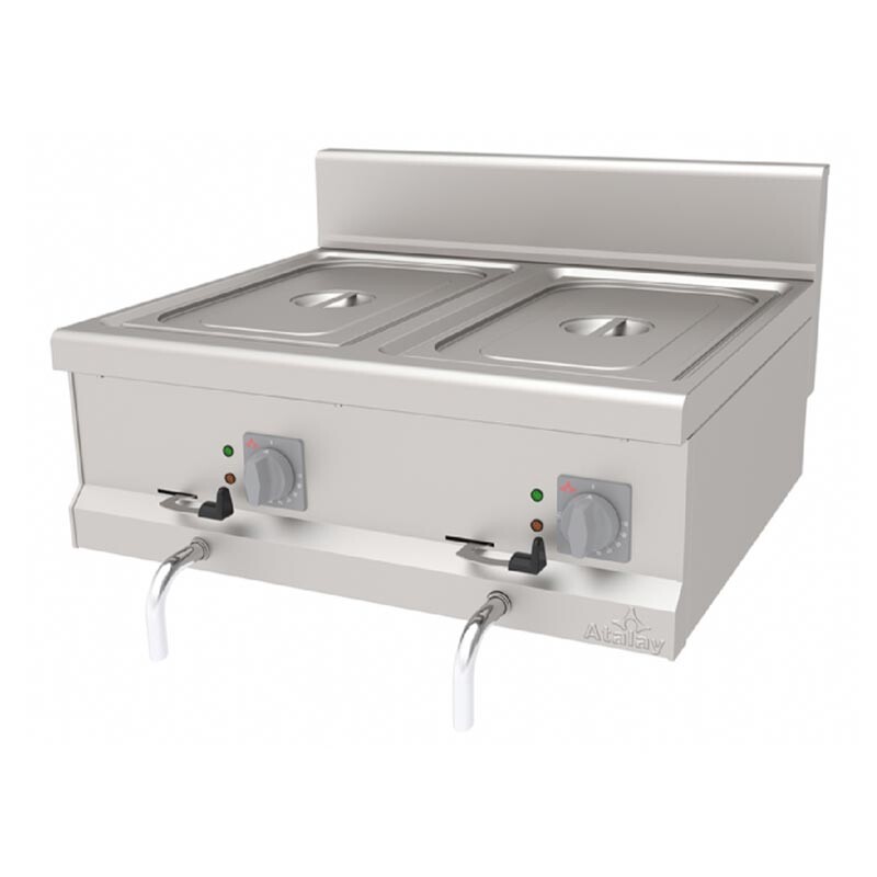 Atalay ASB-870 700 Seri Çift Hazneli Sos Bain-Marie, Paslanmaz Çelik, Elektrikli - Atalay