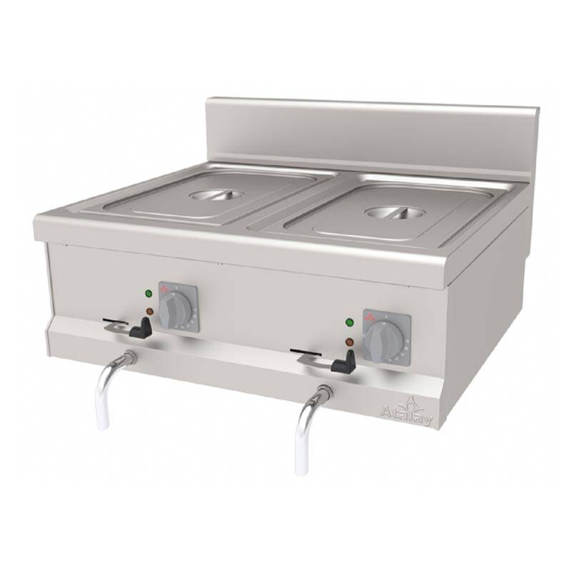 Atalay ASB-870 700 Seri Çift Hazneli Sos Bain-Marie, Paslanmaz Çelik, Elektrikli - 1