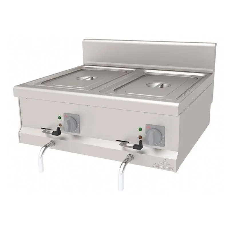 Atalay ASB-870 700 Seri Çift Hazneli Sos Bain-Marie, Paslanmaz Çelik, Elektrikli - 1