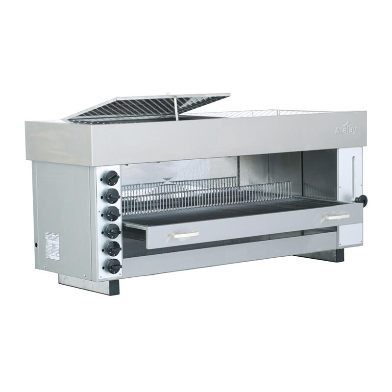 Atalay ASM-6G Asansörlü 6 Radyanlı Salamander, Paslanmaz Çelik, Doğalgazlı - Atalay