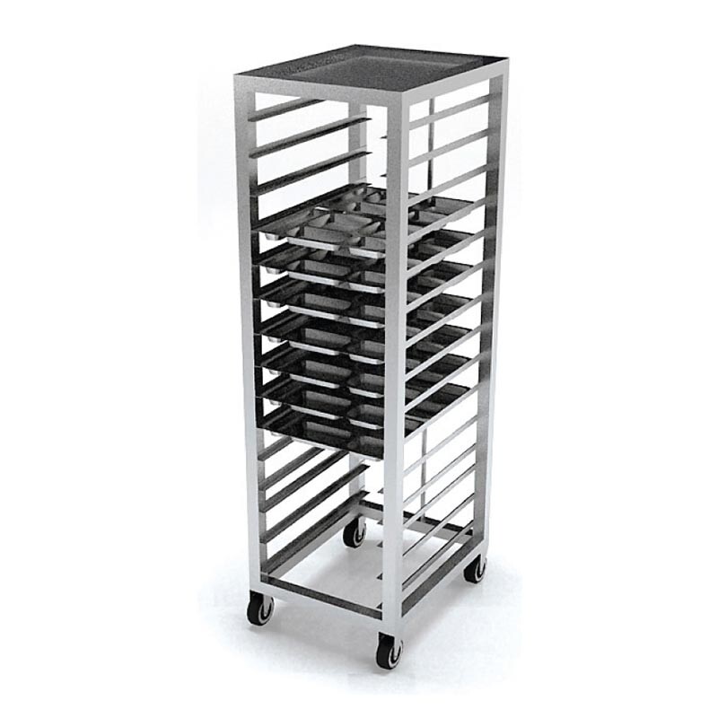 Atalay ATAT-30 Tabldot Tepsi Taşıma Arabası, Paslanmaz Çelik, 28x40 cm, 30 Tepsi Kapasiteli - Atalay