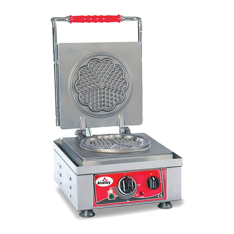 Atalay AWMC-2401 Tekli Yonca Waffle Makinesi, Paslanmaz Çelik, Elektrikli - 1