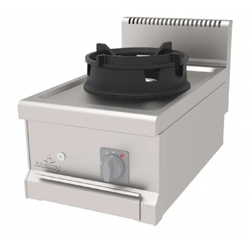 Atalay AWO-470 700 Seri Set Üstü 1 Gözlü Wok Ocak, Paslanmaz Çelik, Doğalgazlı - 1