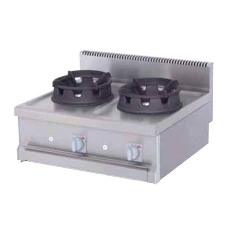 Atalay AWO-870 700 Seri Set Üstü 2 Gözlü Wok Ocak, Paslanmaz Çelik, Doğalgazlı - 1