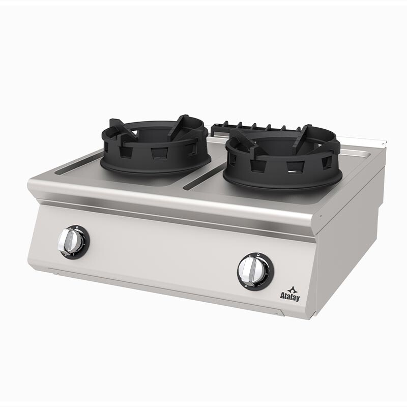 Atalay AWO-873 730 Seri Wok Ocak, 80x73x30 cm, Paslanmaz Çelik, Doğalgazlı - Atalay