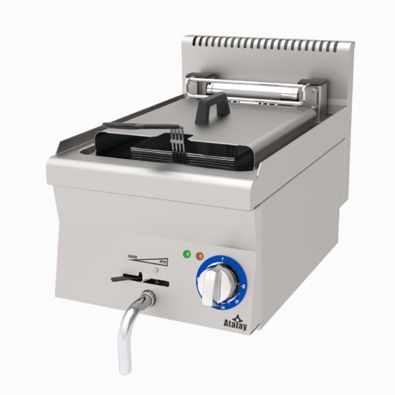 Atalay E-AEF-460 600 Tek Hazneli Seri Fritöz, 12 Lt, Paslanmaz Çelik, Elektrikli - Atalay