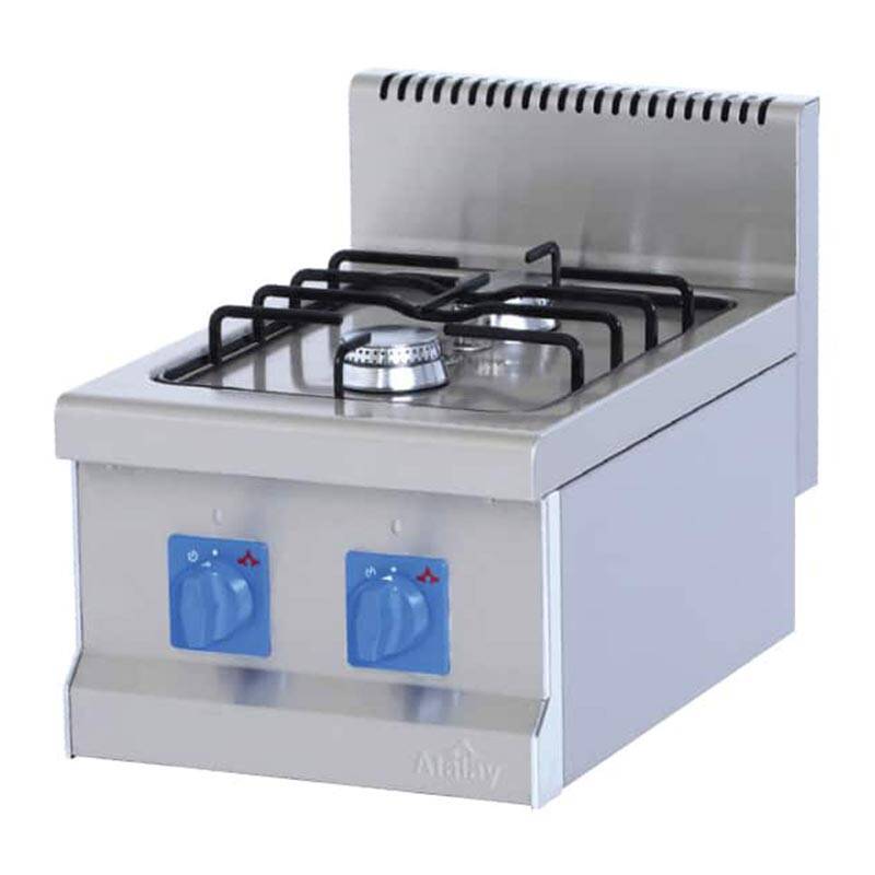 Atalay E-AGO-460 600 Seri Set Üstü 2 Gözlü Ocak, Paslanmaz Çelik, Doğalgazlı - 1
