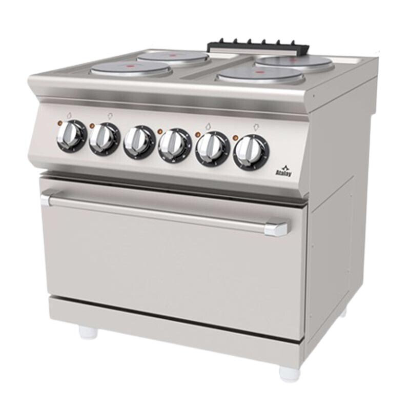 Atalay EAEK-860 600 Seri 4 Ocaklı Kuzine, 80x60x85 cm, Paslanmaz Çelik, Elektrikli - Atalay