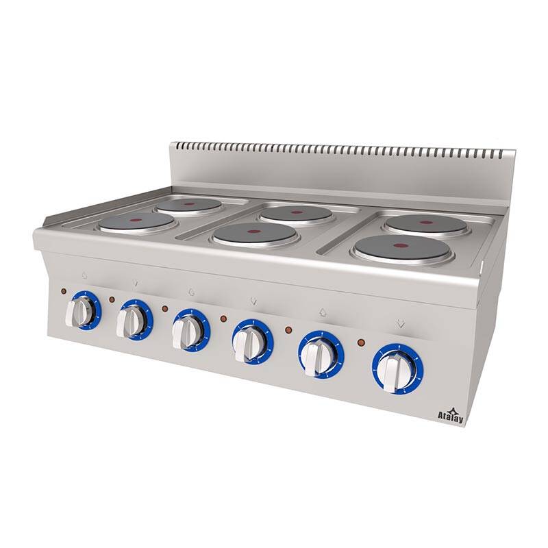 Atalay EAEO-1060 600 Seri Set Üstü 6 Gözlü Ocak, 100x60x30 cm, Paslanmaz Çelik, Elektrikli - 1