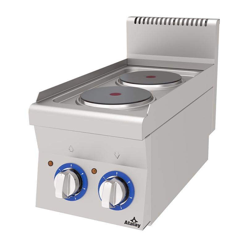 Atalay EAEO-360 600 Seri Set Üstü 2 Gözlü Ocak, 30x60x30 cm, Paslanmaz Çelik, Elektrikli - Atalay