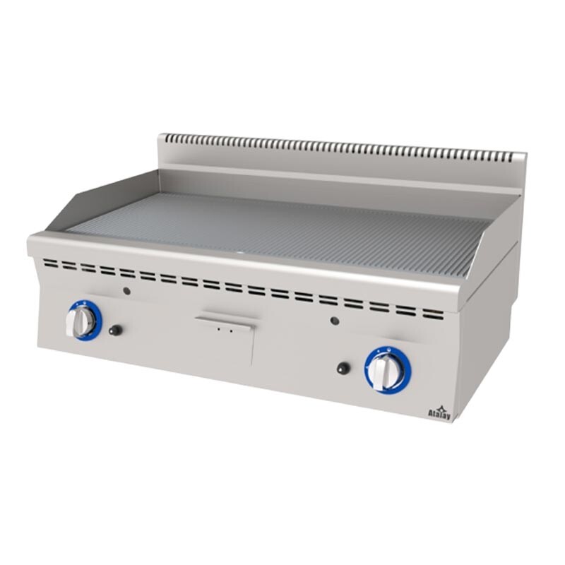 Atalay EAGI-1060N 600 Seri Nervürlü Pleyt Izgara, Paslanmaz Çelik, 100x60 cm, LPG'li - Atalay