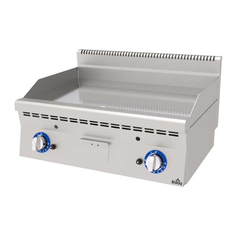 Atalay EAGI-860CR 600 Seri Düz Pleyt Izgara, Paslanmaz Çelik, 80x60 cm, Krom Yüzeyli, Doğalgazlı - Atalay