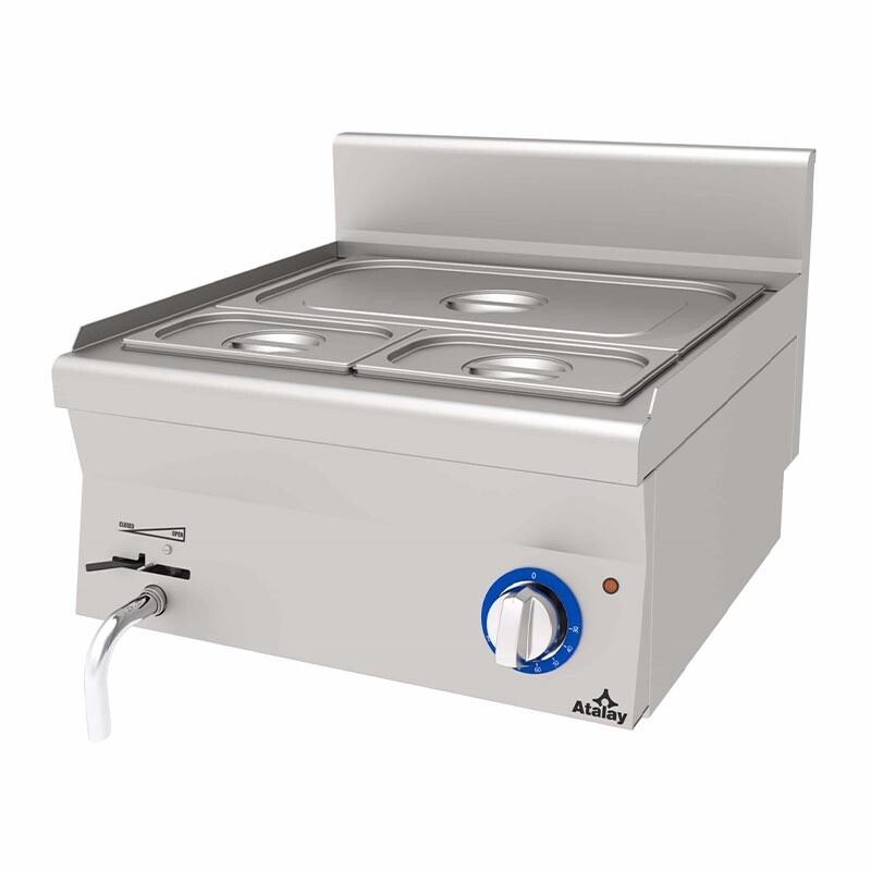 Atalay EASB-660 600 Seri Benmari, GN 1/1 + GN 1/4x2, Paslanmaz Çelik, Elektrikli - Atalay