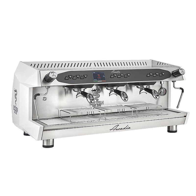 Bezzera Arcadia DE PID Tall Cup Tam Otomatik Espresso Kahve Makinesi, 3 Gruplu, Mat Beyaz, 17 Lt. - 1