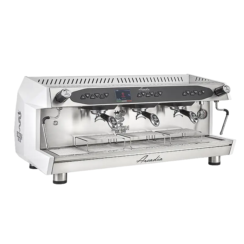 Bezzera Arcadia DE PID Tall Cup Tam Otomatik Espresso Kahve Makinesi, 3 Gruplu, Mat Beyaz, 17 Lt. - 1