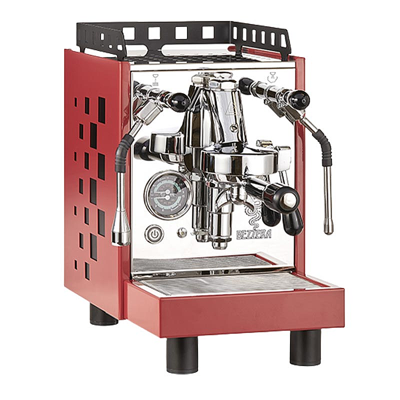 Bezzera ARIA Yarı Otomatik Espresso Kahve Makinesi, 1 Gruplu, Kırmızı, Paslanmaz Çelik - Bezzera