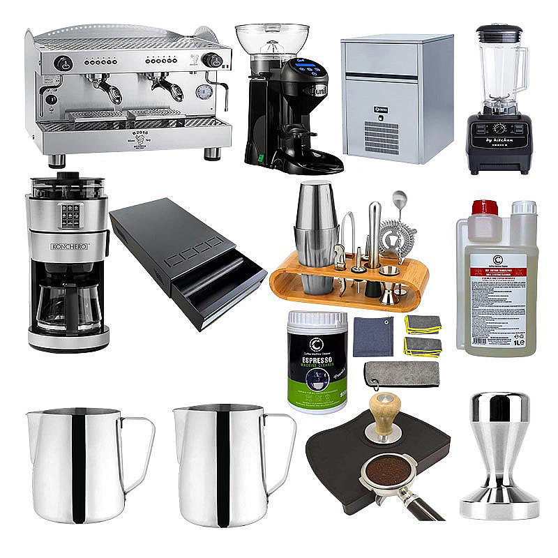 Bezzera B2016DE 2 Gruplu Espresso Kahve Makinesi, 14 Parça Kafe Seti, Profesyonel Set - Bezzera
