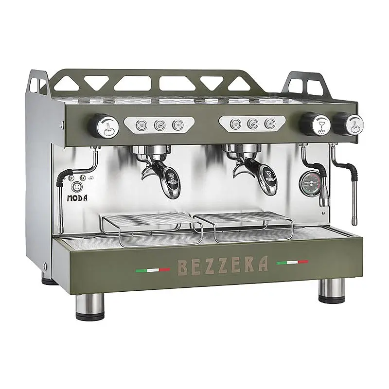 Bezzera MODA DE Tall Cup Tam Otomatik Espresso Kahve Makinesi, 2 Gruplu, Yeşil, 11 Lt. - 1