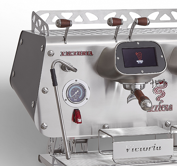 Bezzera Victoria Tall Cup Tam Otomatik Espresso Kahve Makinesi, 2 Gruplu, Siyah, 820x680x560 mm. - 2