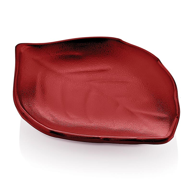 Biradlı 14027B Minimal Yaprak Sunum Tabağı, 11.4x8.6x2 cm, Kırmızı - Biradlı